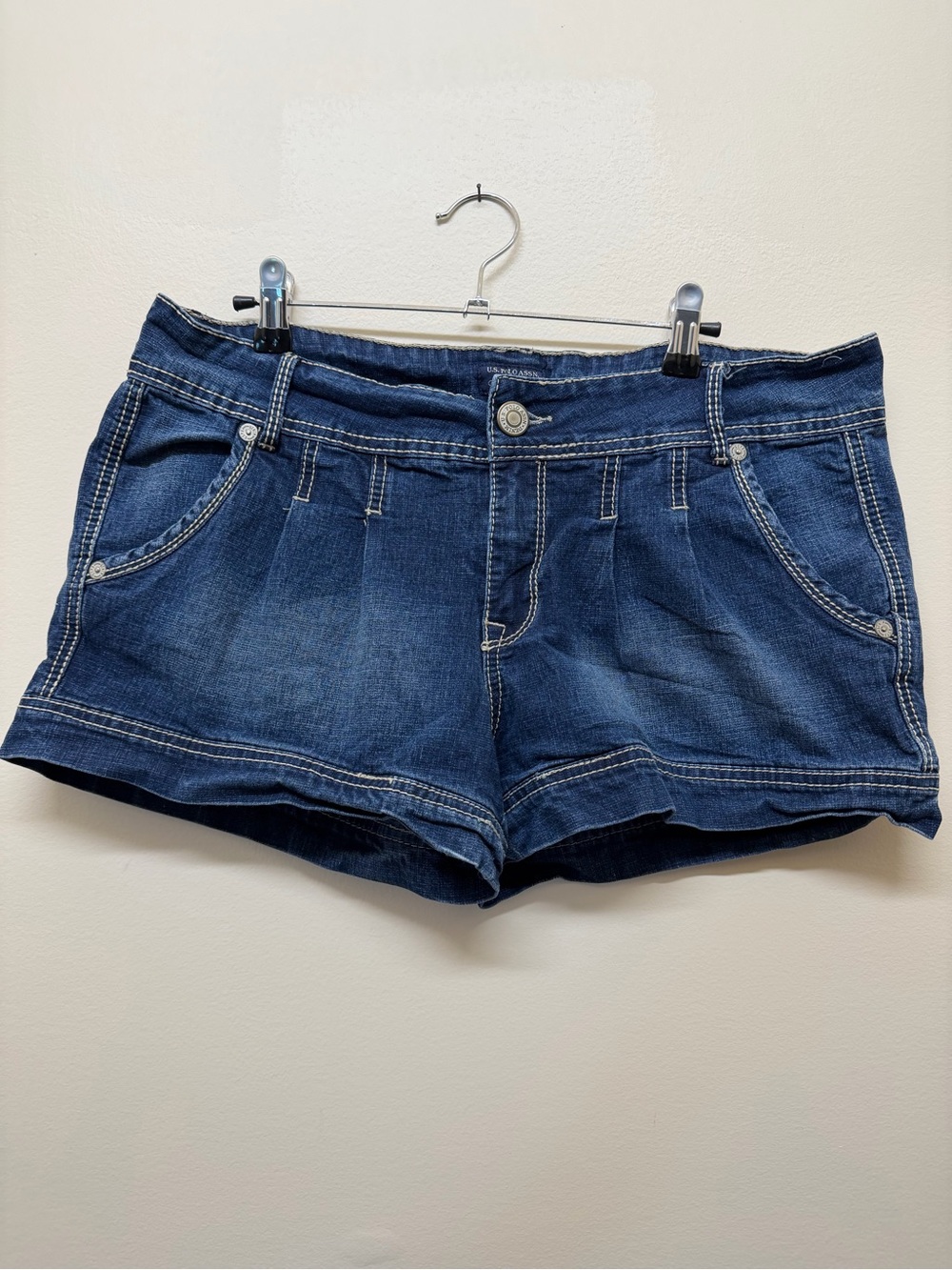 U.S. Polo Assn. Indigo Denim Shortie Shorts